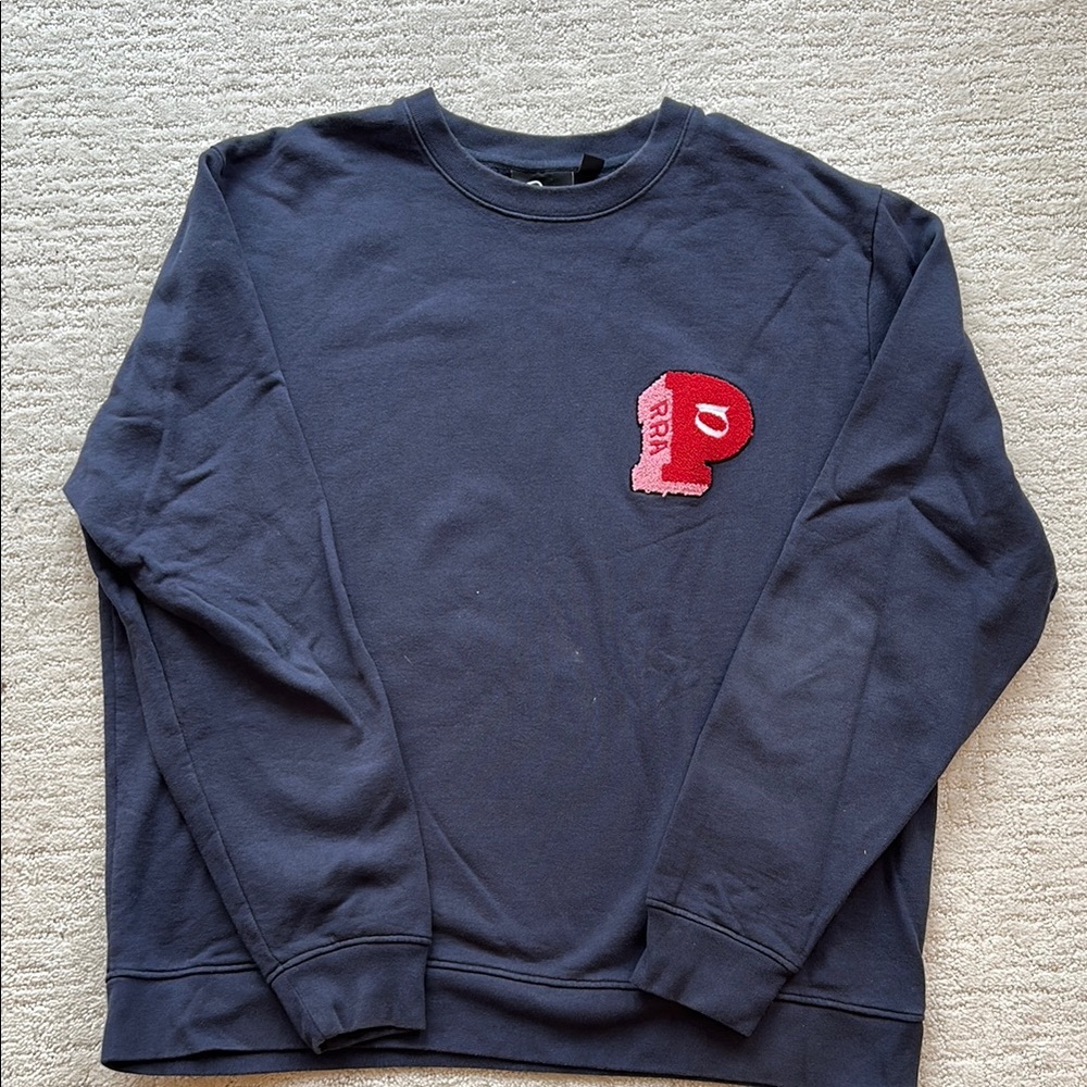 Men's Navy Sweater with Red Patch